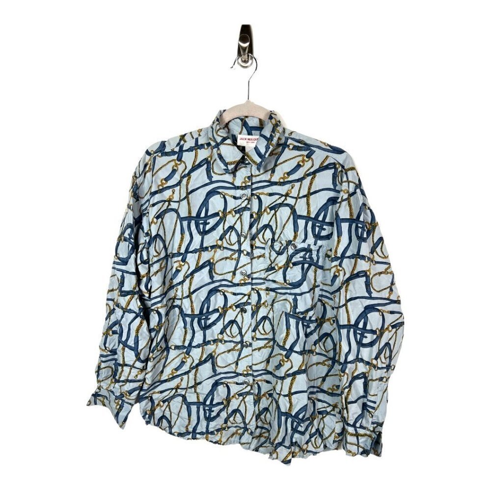 Jack Mulqueen vintage 100% silk top‎